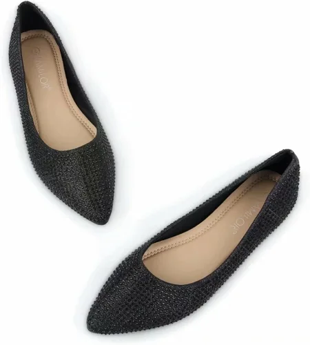 Vista 6 de Samilor Zapatos bajos y elegantes con lazo y puntera redonda para mujer, cómodos y sin cordones