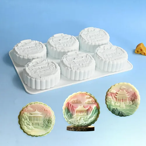 Vista 13 de Molde de silicona redondo para pastel de mousse de fénix, moldes reutilizables para tartas de queso, chocolate, pudín, gelatina, dulces, helado