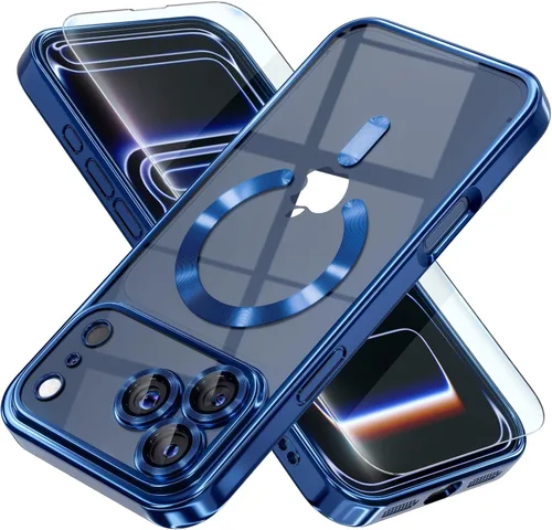Vista 37 de Misea Funda magnética para iPhone 14 compatible con MagSafe [nunca amarillenta] [protección contra caídas de grado militar] protector completo