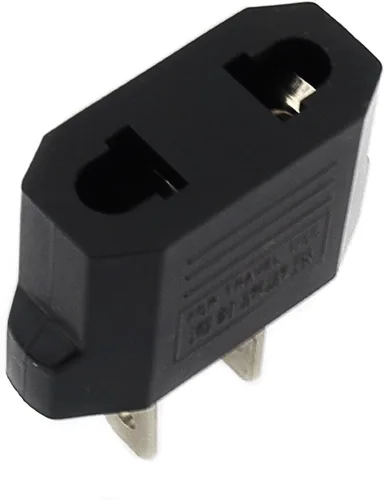 Vista 5 de ANRANK E-U4113619AK Adaptador de enchufe europeo a estadounidense (negro, paquete de 2)