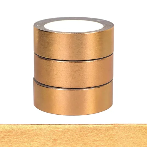 Vista 11 de NatSumeBasics 3 cintas Washi de lámina dorada metalizadas para manualidades 3 rollos de oro