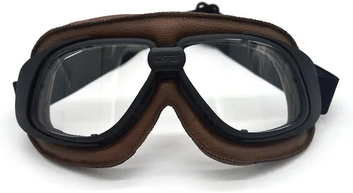 Vista 19 de Gafas vintage retro estilo piloto motocicleta Cruiser Scooter