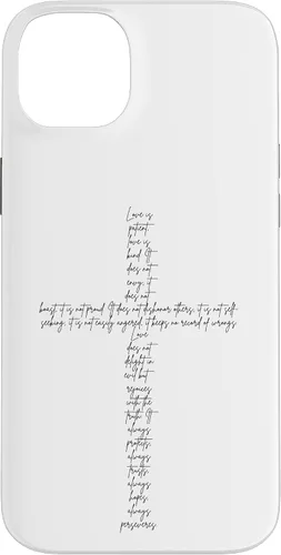 Vista 15 de Funda con cruz cristiana para iPhone 12/12 Pro 1 Corinthians 13
