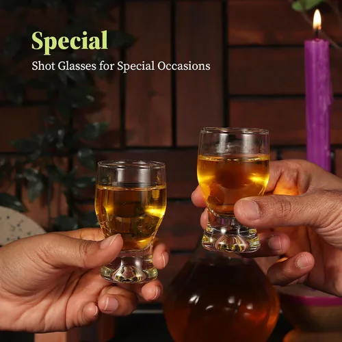 Vista 7 de QUAFFER Vasos de chupito (juego de 4) – Elegantes vasos de chupito transparentes de 2 onzas – Vodka clásico de whisky vodka tequila Jerez Brandy