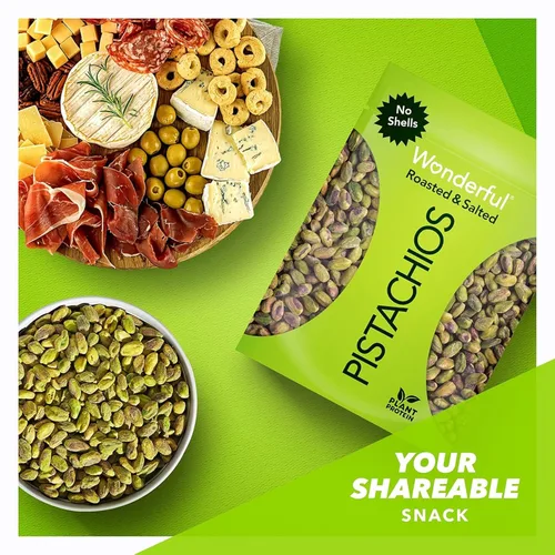 Vista 7 de Wonderful Pistachios Roasted & Salted - Pistachos tostados y salados, sin cáscara, bolsa resellable de 12 onzas