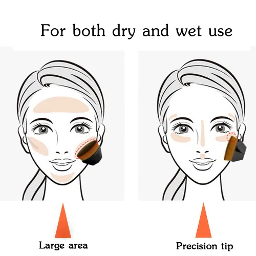 Vista 7 de Brocha de maquillaje Kabuki autobronceadora extra grande de 2.953 in, paquete de 2 para drenaje linfático, cepillo para base de polvo líquido