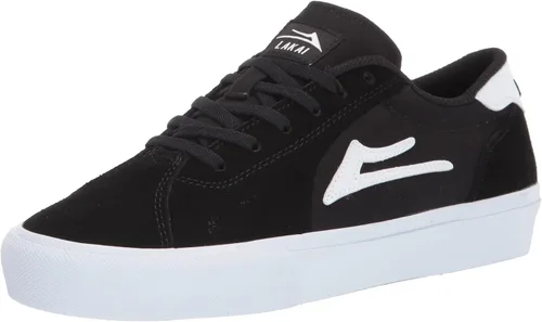Vista 8 de Lakai Flaco II SMU Skate Shoes - Modelo Pro por Stevie Perez Negro/Cuero negro
