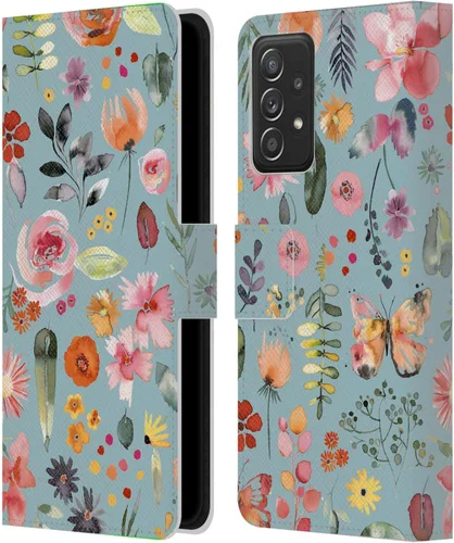 Vista 206 de Head Case Designs Officially Licensed Ninola Butterfly Nature Spring Floral Leather Wallet Case Compatible with Samsung Galaxy A07 4G