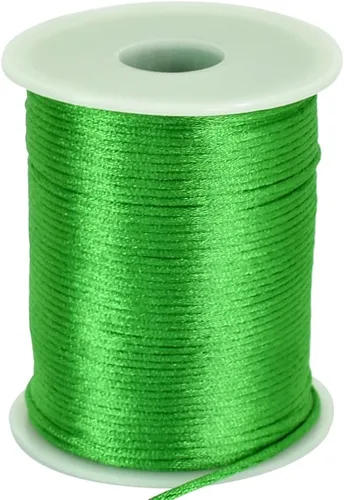 Vista 12 de TONIFUL Cordón de Nylon Negro de 1mm x 100 Yardas Cuerda de Satén para Hacer Pulseras y Joyas Cordón de Macramé Rattail Trim Collar a Granel Hilo
