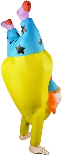 Vista 5 de Disfraz inflable de payaso, disfraces inflables de Halloween para hombres y mujeres, unisex, divertido para adultos, para cosplay, fiesta de carnaval