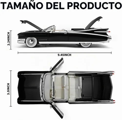 Vista 3 de RZAPE Modelo de coche de juguete modelo 1/24 Diecast Modelos Eldorado Kits Negro