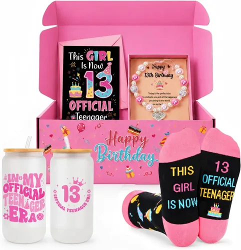 Vista 9 de HAPPYPOP Birthday Gift Basket for Girl - Gifts for 10 13 Year Old Girl, for Daughter, Sister