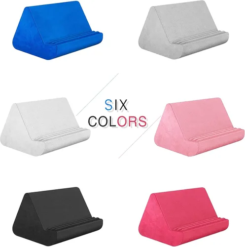 Vista 6 de BZVV Soporte de Tableta Suave con Almohada y Bolsillo, Soporte Ajustable con 3 Ángulos de Visualización, Soporte Holgazán para Cama y Sofá