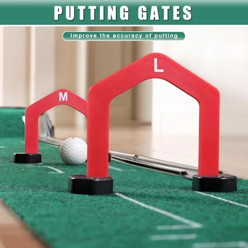 Vista 5 de CHAMPKEY Golf Putting Green Indoor - Advanced Guides Golf Putting Mat - Enhance Putting Accuracy and Challenge