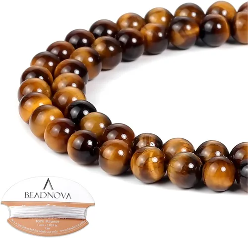 Vista 85 de Cuentas Beadnova redondas de ónix negro de 4 mm, sueltas, para hacer joyas (90-92 piezas)