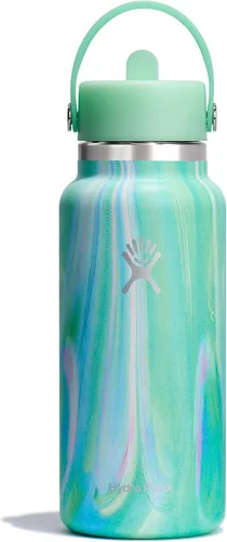 Vista 42 de Hydro Flask de boca ancha con tapa Flex de pajita de 24 onzas Agave