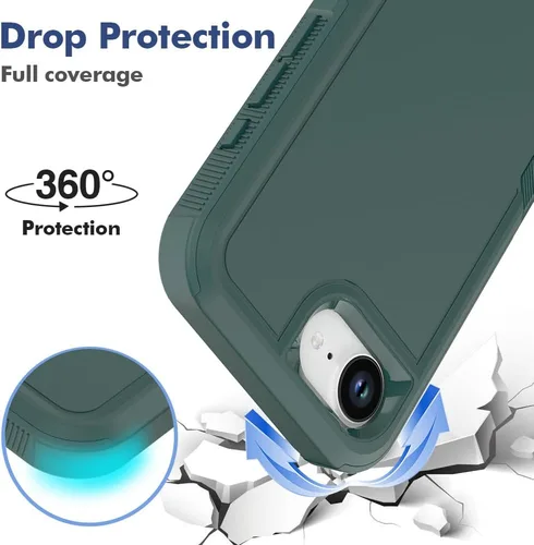 Vista 158 de Jeylly Funda para iPhone SE/Funda para iPhone 5S, Exterior de Plástico Duro que Absorbe Golpes + Interior de Silicona de Goma Defensor contra