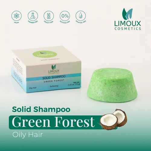 Vista 2 de Barra de champú sólida para cabello normal a graso, iluminador, nutritivo y suavizante, 2.65 onzas, libre de parabenos, libre de crueldad, vegano