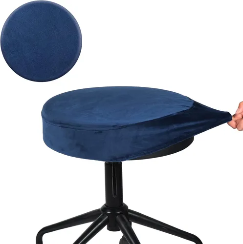 Vista 34 de SINOSSO Funda para taburete de bar, terciopelo súper suave de diámetro.11-13 pulgadas, redonda, elástica, lavable, a prueba de polvo para muebles