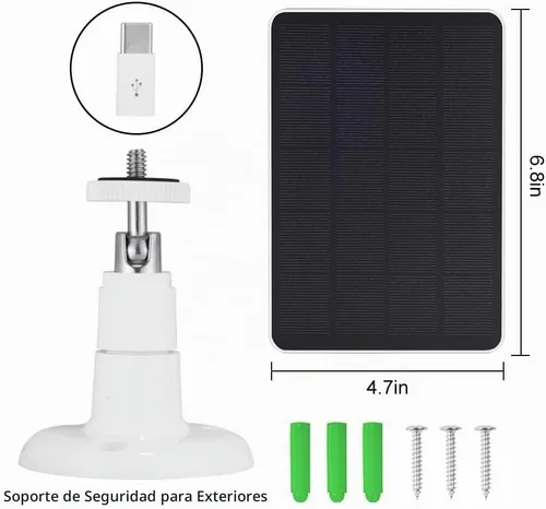Vista 4 de Cargador de panel solar - Resistente a la intemperie, panel solar de 4 W 5 V, montaje en pared, panel de carga solar de baja potencia, impermeable