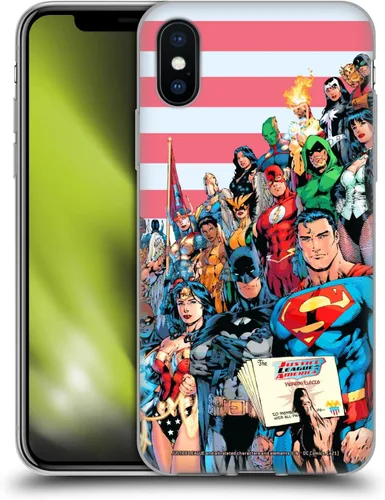 Vista 168 de Head Case Designs Funda de gel con licencia oficial de la Liga de la Justicia DC Comics #10 Darkseid War Comic Book Cover