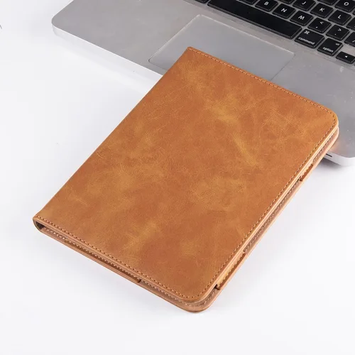 Vista 8 de Funda para Nook GlowLight 4 Plus de 7.8 pulgadas (2023) Soporte plegable integrado y correa de mano Estilo libro Funda de piel sintética Marrón