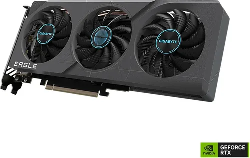 Vista 4 de GIGABYTE - Tarjeta gráfica GeForce RTX 4060 Eagle OC 8G, 3 ventiladores WINDFORCE, 8 GB 128 bits GDDR6, tarjeta de video GV-N4060EAGLE OC-8GD