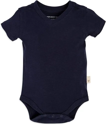 Vista 7 de Burt's Bees Baby Body de manga corta con cuello en V y costura inversa para bebé Nube