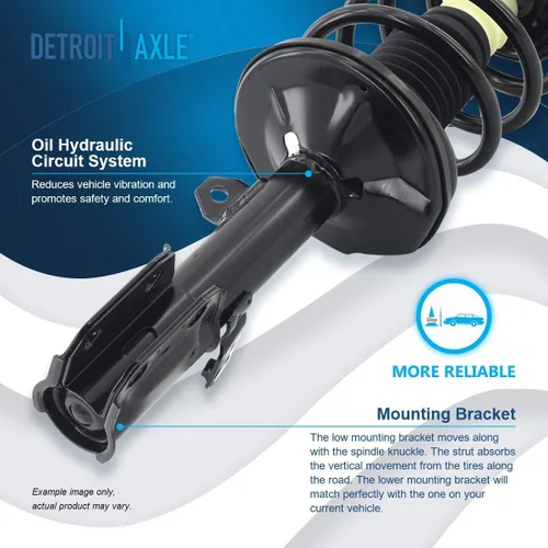 Vista 5 de Detroit Axle - Soporte delantero izquierdo para Toyota Matrix Pontiac Vibe 03-08, puntal lateral del conductor con resorte helicoidal 2003 2004 2005