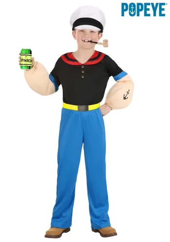 Vista 4 de Disfraz Deluxe de Popeye para Niños Multicolor