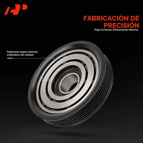 Vista 4 de A-Premium - Kit de embrague para compresor de aire acondicionado Compatible con Jeep Liberty 3.7L 2006-2008, compatible con Dodge Nitro 3.7L