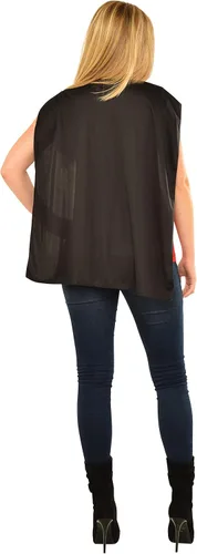 Vista 2 de Rubie's Disfraz de DC Comics - Camiseta Robin para mujer con capa y máscara de ojos, Multi