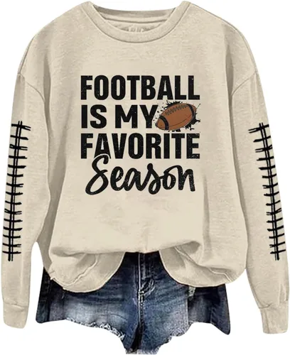 Vista 8 de Sudadera casual para mujer, manga larga, con cuello redondo, ropa de primavera, tallas S-3XL
