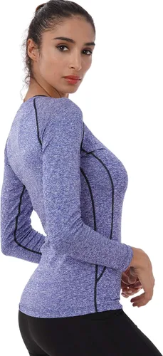 Vista 5 de NELEUS Women's 3 Pack Compression Shirts Long Sleeve Yoga Athletic Running T Shirt