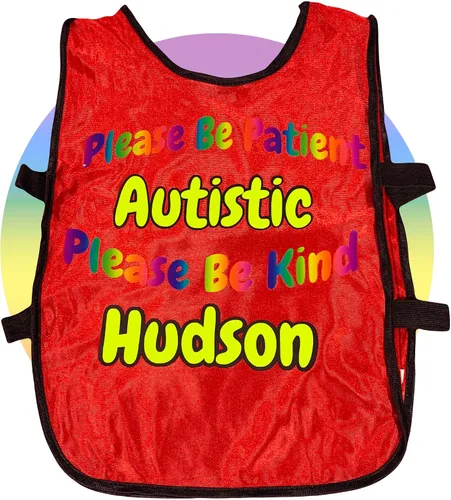 Vista 9 de Chaleco de compasión para autismo - Ropa para personas autistas - Please Be Kind Please Be Patient - Chaleco Spectrum