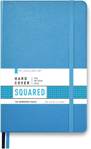 Vista 11 de Minimalism Art, Premium Hard Cover Notebook Journal, X-Large Size, Master A4 8.3" x 11.4", 186 Numbered Pages, Gusseted Pocket, Ribbon Bookmark