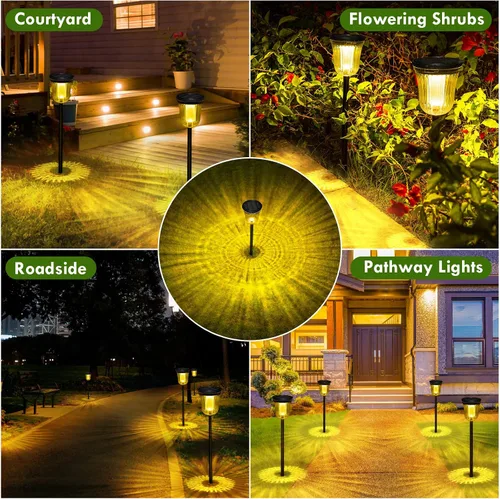 Vista 7 de Luces solares para caminos al aire libre, luces solares para exteriores, impermeables, IP65, 200 lúmenes, luces solares de encendido/apagado
