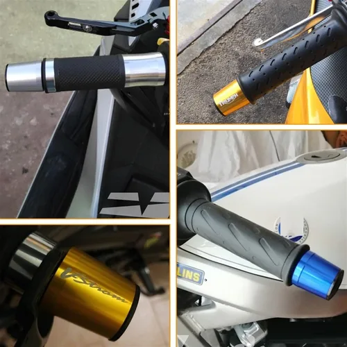 Vista 5 de Para Yamaha XT660X XT660 XT 660X 2004-2017 Manillar de motocicleta Agarraderas Extremos Deslizadores Tapón Deslizador Contrapeso Cubierta 7/8'' Negro