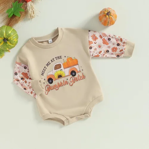 Vista 3 de ZAXARRA Sudadera para bebé, mameluco de Halloween, ropa de bebé, niña, niño, Halloween, mameluco de otoño
