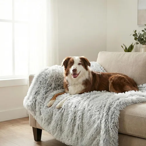 Vista 13 de PJYuCien Manta de perro para perros, cachorros y mascotas, ligera y portátil, manta de forro polar esponjoso, manta de felpa súper suave para sofá