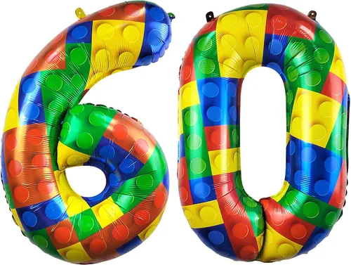 Vista 14 de Globo grande de 32 pulgadas de bloque de construcción número 0 globo grande