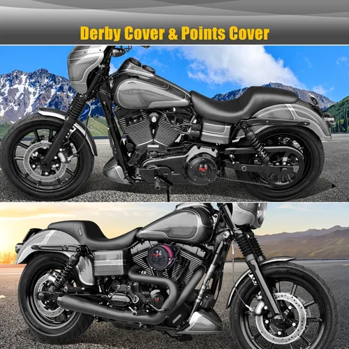 Vista 3 de Tapa de distribuidor de 5 agujeros y tapa de punto para Harley 1999-2014 Big Twin Cam EVO Touring Road King Electra Glide FLHR FLHX FXST Dyna