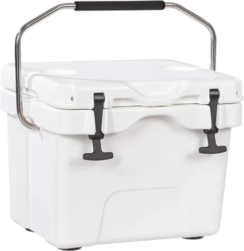 Vista 11 de Goplus 16 Quart Cooler, 24-Can Capacity Ice Chest with 2 Cup Holders, 3-5 Days Ice Retention, Portable Insulated Ice Box for Camping, Fishing Gris