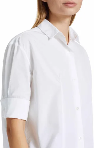 Vista 4 de Camisas de manga corta con botones para mujer, básicas, simples, casuales, para el trabajo, blusas