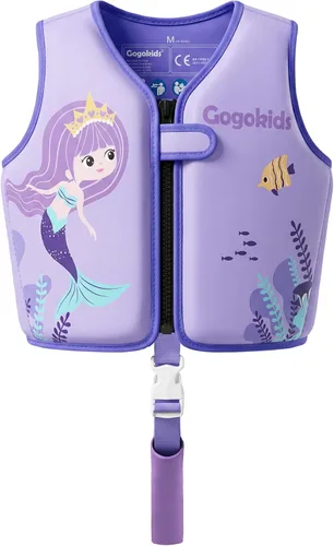 Vista 16 de Gogokids Toddler Swim Vest Pool Floaties for Kids 1-2-3-5-6-9-12 Yrs, Neoprene Swimming Jacket w/Adjustable Strap & Zip, Kids Pool Float Jacket