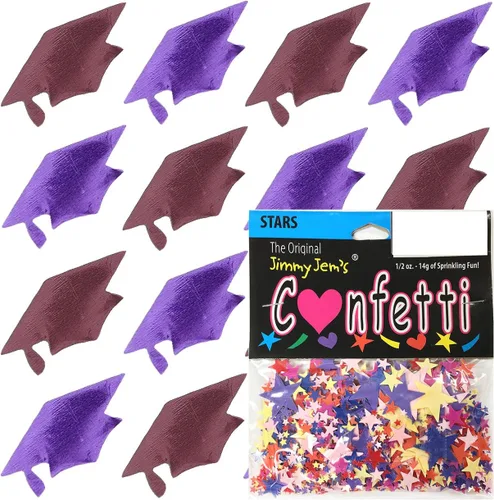 Vista 173 de Confetti Grad Cap Negro, Azul Marino Combo - 2 bolsas de media onza (1 oz)