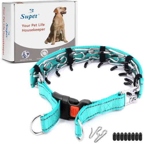 Vista 9 de Supet Collar de entrenamiento para perros pequeños, medianos y grandes, con hebilla de liberación rápida, ajustable, sin tirones, con cubierta