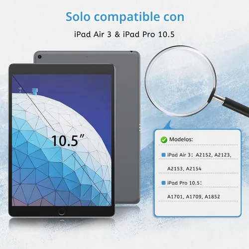 Vista 2 de MOBDIK Paquete de 2 protectores de pantalla Paperfeel compatibles con iPad Air 3 2019/iPad Pro 10.5 2017, película mate, antirreflejos, menos