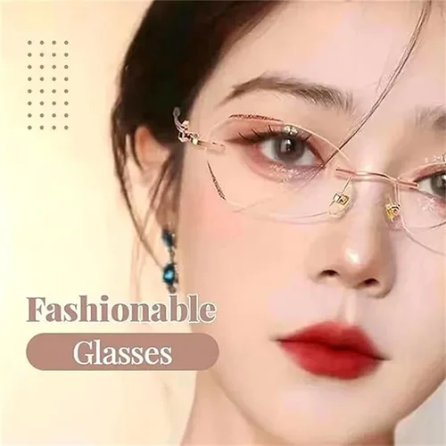 Vista 2 de Glassesify - Gafas de lectura para mujer, sin montura de diamante, antiluz azul, ligeras