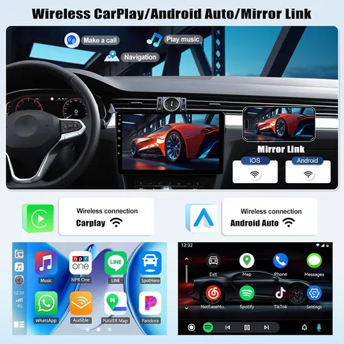 Vista 3 de [4+128GB] Android 15 Car Stereo para Hyundai Tucson IX35 2010-2015 con CarPlay Android Auto, pantalla de 10.1 pulgadas Radio de coche con Bluetooth